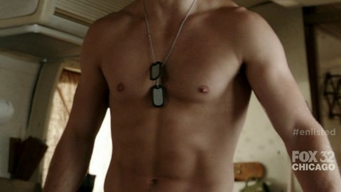 Parker Young in Enlisted (2014) Sexy Shirtless 13834