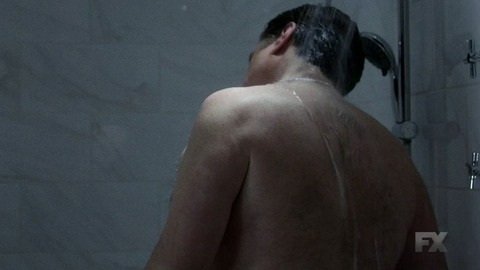 Sexiest Scenes of Stavros Milos from Fargo. Sexy, Shirtless, bathroom, hairy back. 17615
