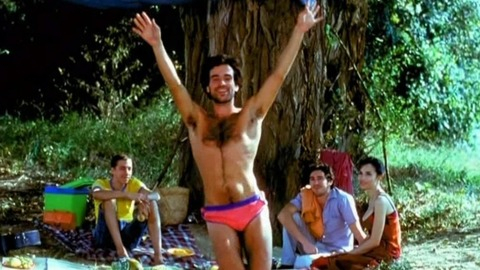 Romain Duris in Seventeen Times Cecile Cassard (2002) Sexy Shirtless Bathing Suit Bulge 19713