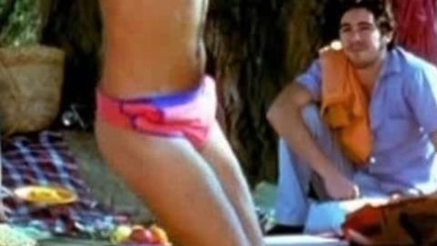 Romain Duris in Seventeen Times Cecile Cassard (2002) Sexy Shirtless Bathing Suit Bulge 19714