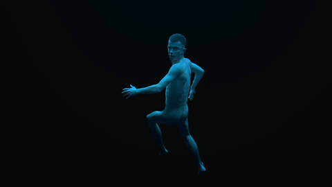 Paul Brannigan Naked as Andrew. Butt, blue lighting, floating. 116553