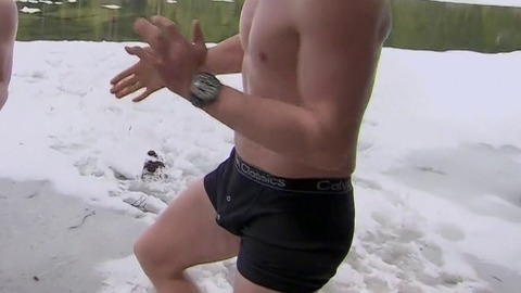 Sexiest Bear Grylls Scene in Running Wild with Bear Grylls. Bulge, Shirtless, Underwear. 57481