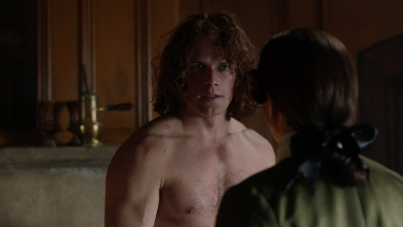 Sexiest Sam Heughan Scene in Outlander. Shirtless. 61531