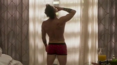 Sexiest Jonathan Tucker Scene in Kingdom. Shirtless, Underwear. 55429