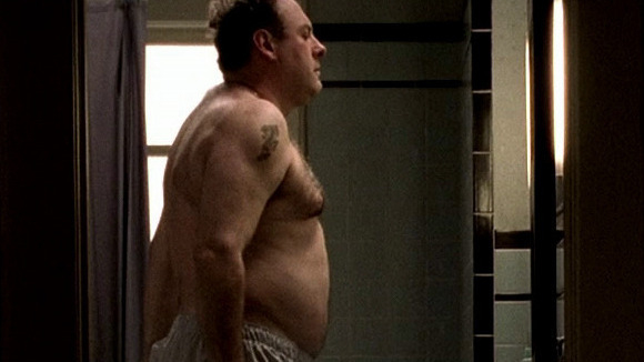 Sexiest James Gandolfini Scene in The Sopranos. Sexy, Shirtless, Underwear. 26893