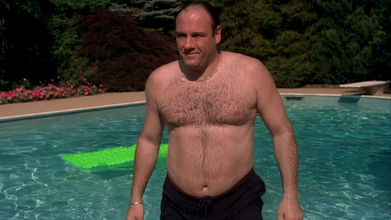 Sexiest James Gandolfini Scene in The Sopranos. Sexy, Shirtless, Bathing Suit. 27589