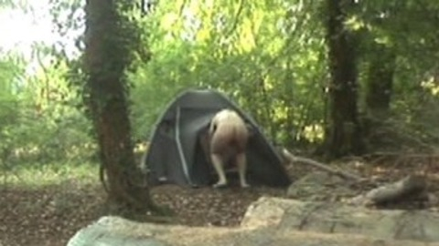 Charlie Ross Naked in Early One Summer. Butt, barefoot, camping. 84392