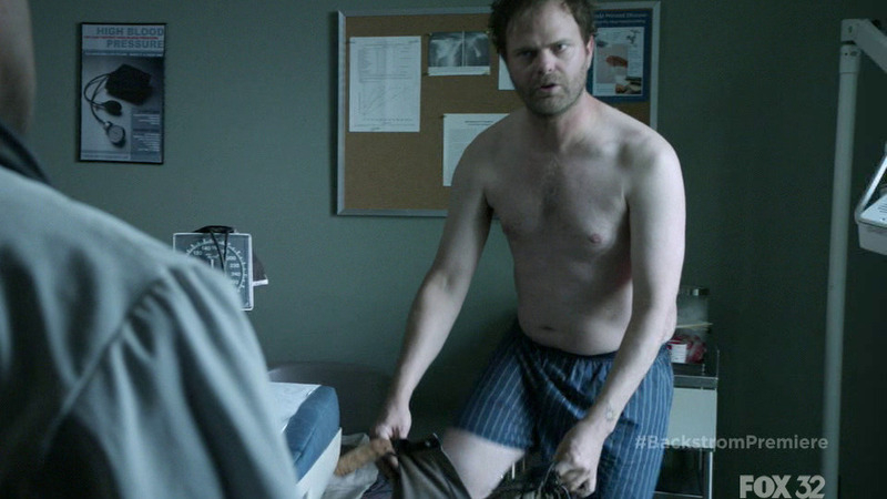 Sexiest Rainn Wilson Scene in Backstrom. Shirtless, Underwear. 30715