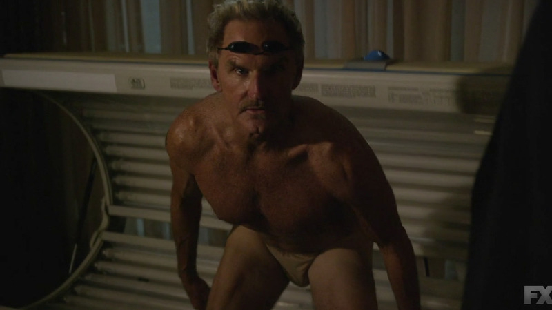 Hottest Jere Burns Scene in Justified. Sexy, Shirtless, Thong, Bulge. 31142