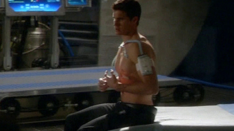 The Flash's Sexiest Scenes with Robbie Amell. Sexy, Shirtless, in lab, lab. 31620