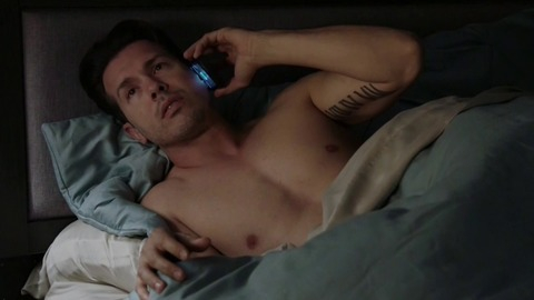 Jon Seda in Chicago P.D. (2014-2021) Sexy Shirtless Bedroom In Bed 44667