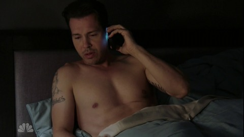 Jon Seda in Chicago P.D. (2014-2021) Sexy Shirtless Bedroom In Bed 44665