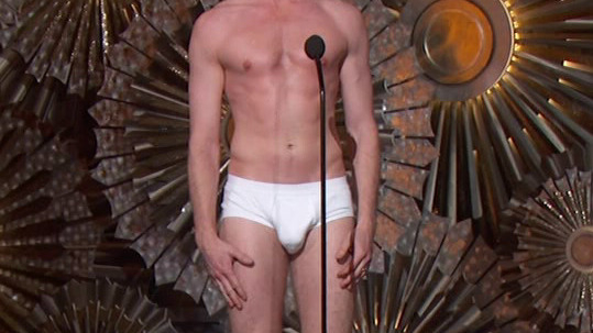Hottest Neil Patrick Harris Scene in The 87th Annual Academy Awards. Shirtless, Underwear. 32282