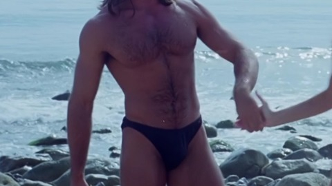 Mathew Karedas in Samurai Cop (1991) Bathing Suit Bulge Sexy Shirtless 32463