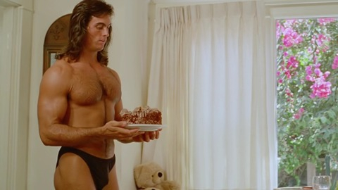 Mathew Karedas in Samurai Cop (1991) Bathing Suit Bulge Sexy Shirtless 32468