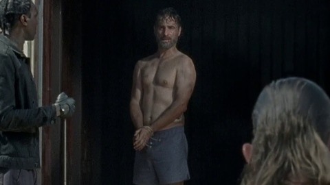 Sexiest Andrew Lincoln Scene in The Walking Dead. Shirtless, Underwear. 76795