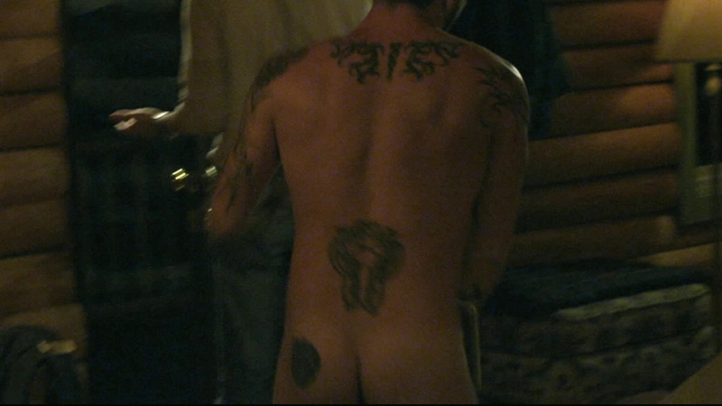 Johnny Hazzard Nude in Tiger Orange. Butt, Shirtless. 36808