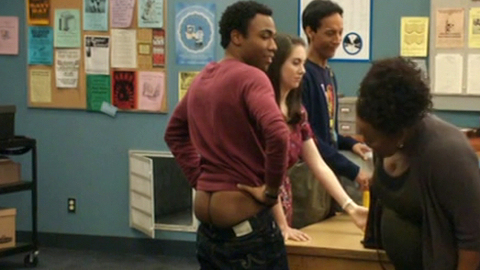 Donald Glover Naked in Community. Butt. 37483