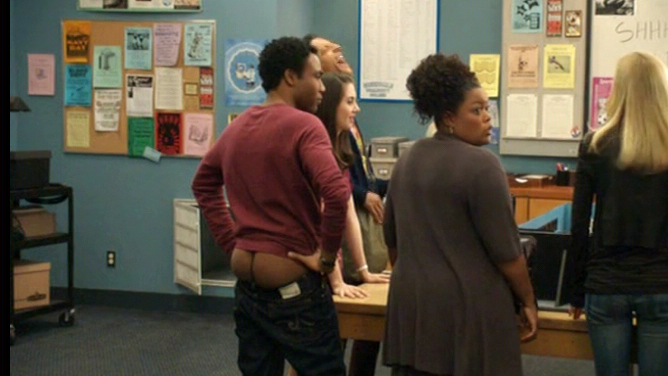 Donald Glover Nude in Community. Butt. 37480
