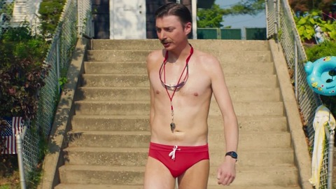 Sexiest Michael Patrick O'Brien Scene in Staten Island Summer. Bathing Suit, Bulge, Shirtless. 38197