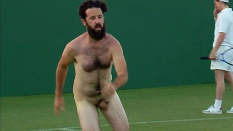 Male Streaker from 7 Days in Hell Naked. Balls, Penis, Sexy, Shirtless. 38939