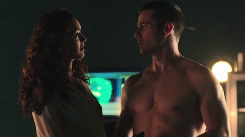 Killjoys's Sexiest Scenes with Luke Macfarlane. Sexy, Shirtless, computer, lab. 39426