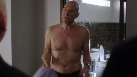 Patrick Stewart in Blunt Talk (2015-2016) Shirtless 42143