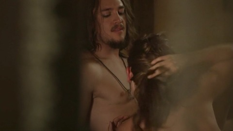 Alexander Dreymon in The Last Kingdom (2015-2022) Sexy Shirtless Straight Long Hair Medieval 68448