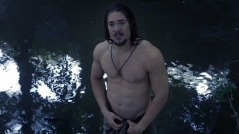Alexander Dreymon in The Last Kingdom (2015-2022) Shirtless Forest Long Hair 47387