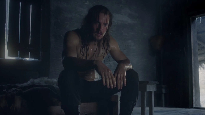 Hottest Alexander Dreymon Scene in The Last Kingdom. Shirtless, bed, bedroom. 67694