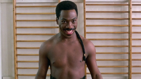 Hottest Eddie Murphy Scene in Coming to America. Sexy, Shirtless. 44678