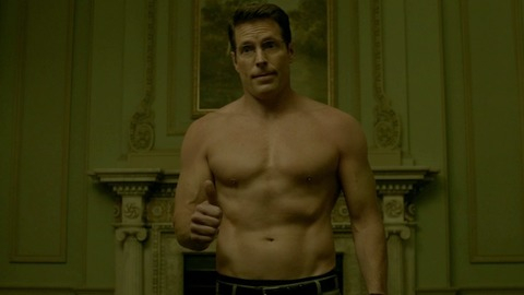 Chris Conrad in Patriot (2015-2018) Shirtless Glasses Hairless Chest 44853