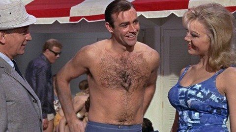 Sexiest Scenes of James Bond from Goldfinger. Shirtless. 45251