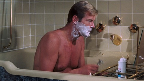 Hottest Roger Moore Scene in Live and Let Die. Sexy, Shirtless. 46850