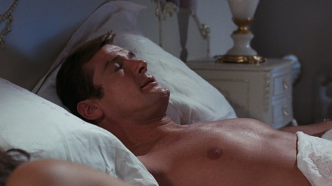 Roger Moore in Live and Let Die (1973) Sexy Shirtless Straight 46861