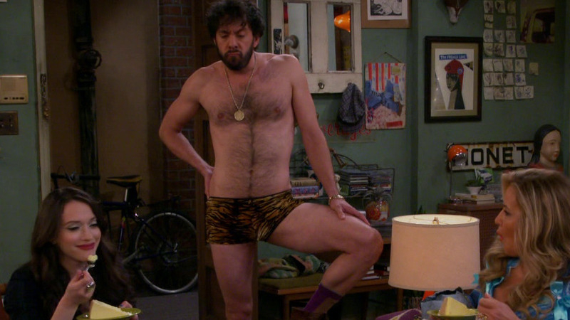 Hottest Jonathan Kite Scene in 2 Broke Girls. Bulge, Sexy, Shirtless, Underwear. 47186