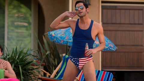 Tom Ellis in Lucifer (2016-2021) Bathing Suit Sexy 78619