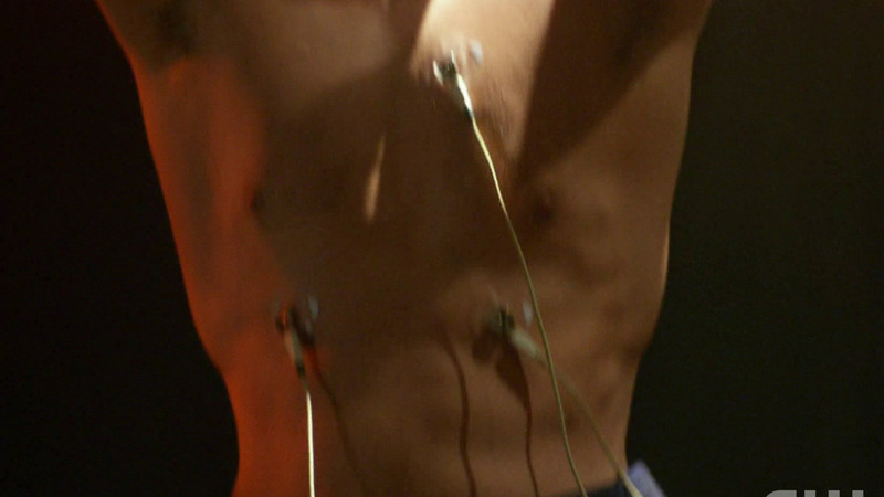 Sexiest Scenes of Ray Palmer from Legends of Tomorrow. Shirtless, close up, electrodes. 49445
