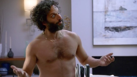 Jason Mantzoukas in Brooklyn Nine-Nine (2013-2021) Sexy Shirtless Beard Gold Chain 70075