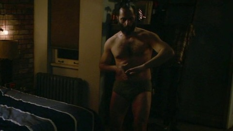 Jason Mantzoukas in Brooklyn Nine-Nine (2013-2021) Bulge Sexy Shirtless Underwear Apartment Beard 49641