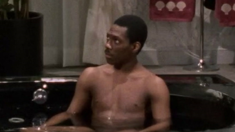 Hottest Eddie Murphy Scene in Trading Places. Sexy, Shirtless, hairless chest, hot tub. 50804