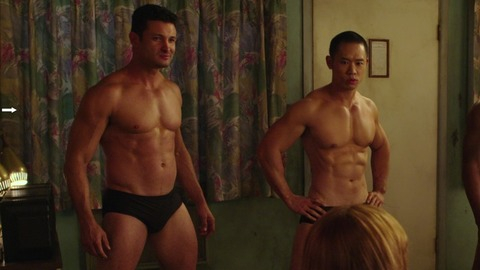 Sexiest Scenes of Police Officer from Pee-wee's Big Holiday. Shirtless, Underwear. 51389