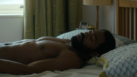 Nicholas Pinnock in Marcella (2016-2020) Shirtless Bedroom In Bed 57051