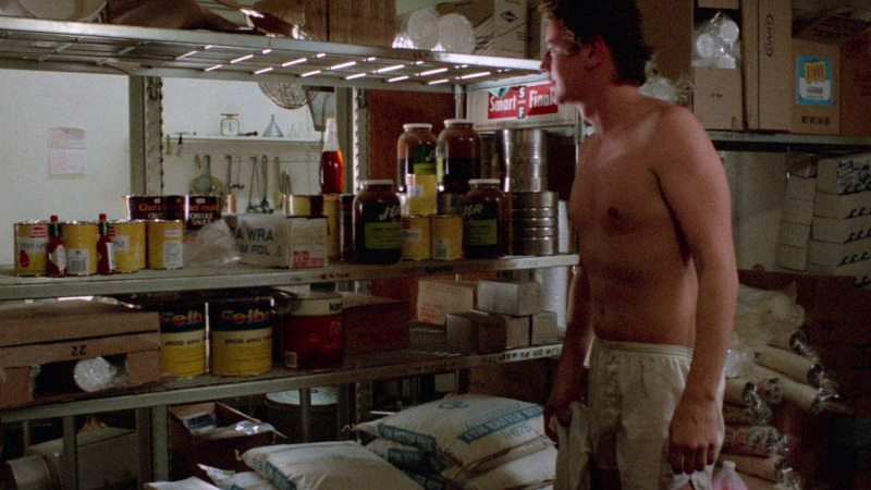 Sexiest Judge Reinhold Scene in Fast Times at Ridgemont High. Shirtless, Underwear, boxers, hairless chest. 53329