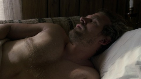Hottest David Harbour Scene in Stranger Things. Shirtless, bear, couch. 56618