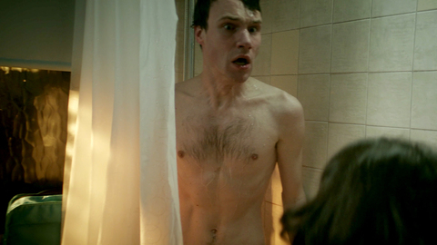 Hugh Skinner in Fleabag (2016-2019) Shirtless Bathroom Scared 57252