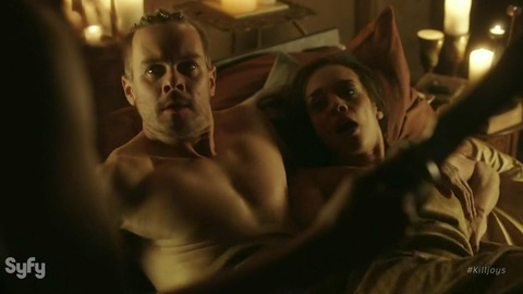 Killjoys's Sexiest Scenes with Morgan Kelly. Sexy, Shirtless, Straight, bedroom, candles. 58092