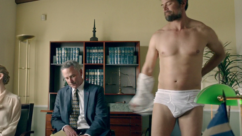 Sexiest Josh Duhamel Scene in Spaceman. Bulge, Shirtless, Underwear. 61135