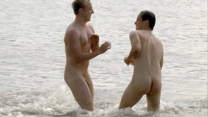 Sebastian Schlecht Naked in Light Gradient. Butt. 59389