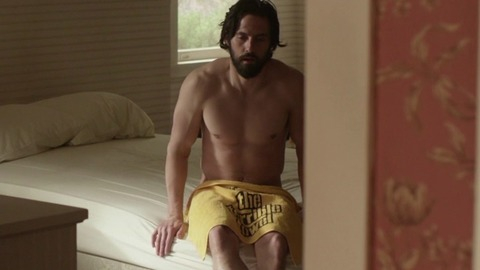 Milo Ventimiglia in This Is Us (2016-2022) Sexy Shirtless Beard Bedroom 59631